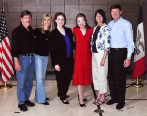 Chuck and Gina Norris, Carrie, Stacie, and Bob and Darla Vander Plaats