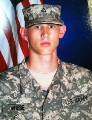 Tyler Wiese, E-4 specialist, U.S Army