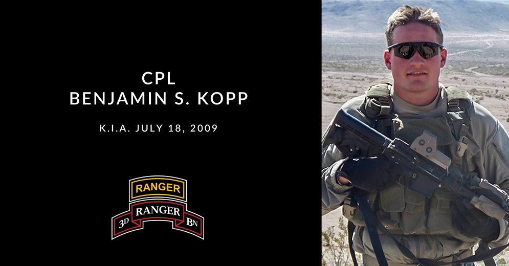 Ben Kopp bravely served in the War on Terror.