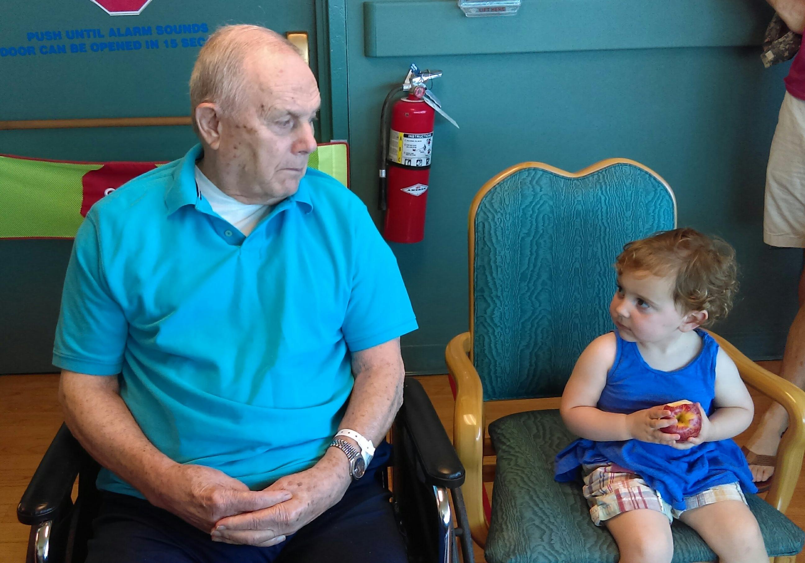 Sgm Robert E. Bowman (Army) with great-granddaughter at the Soldiers Home